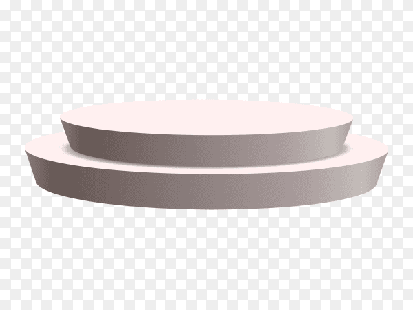 Round podium 3d on transparent background PNG