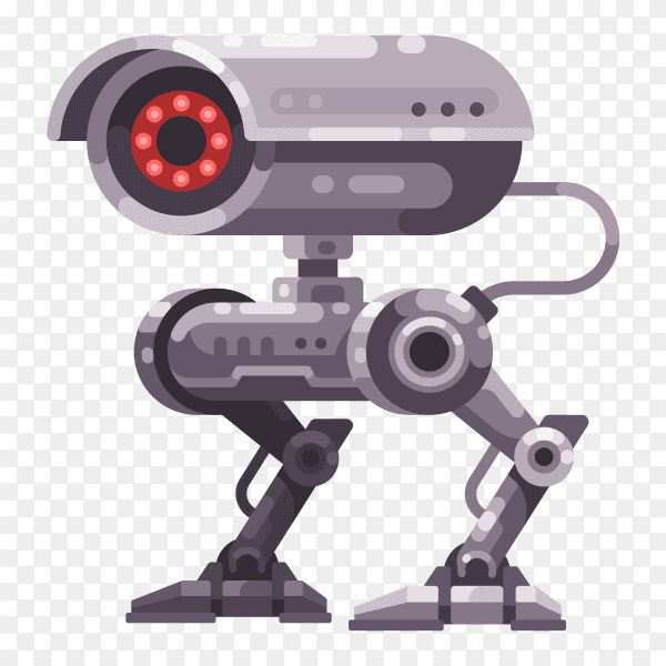 Security camera robot illustration transparent PNG