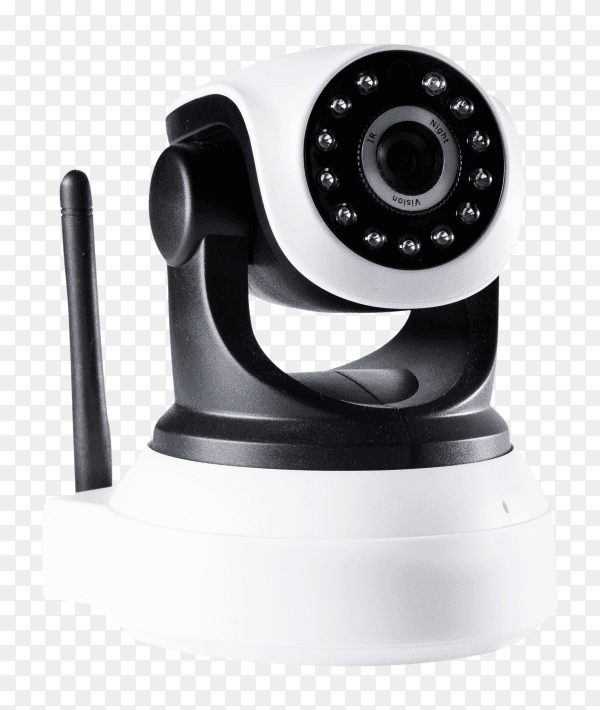 Security camera white transparent PNG