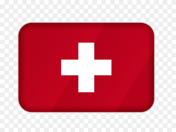 Switzerland flag icon on transparent background PNG