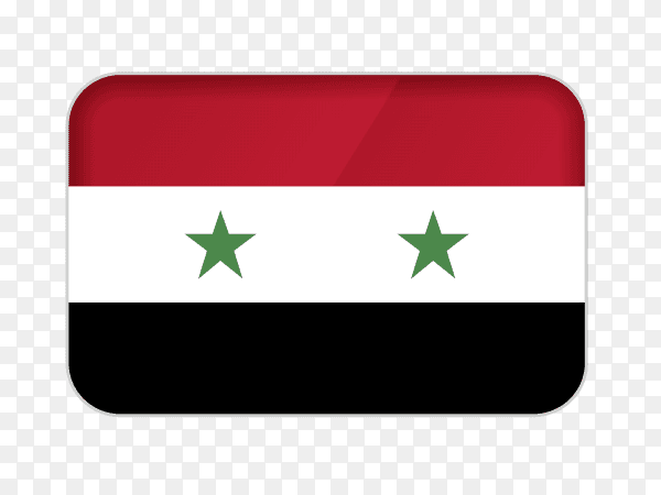 Syria flag icon on transparent background PNG