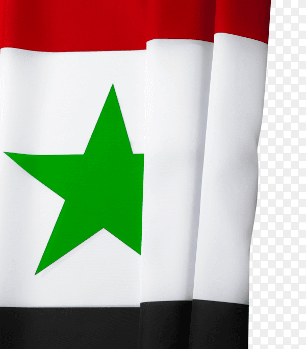 Syria flag on transparent PNG
