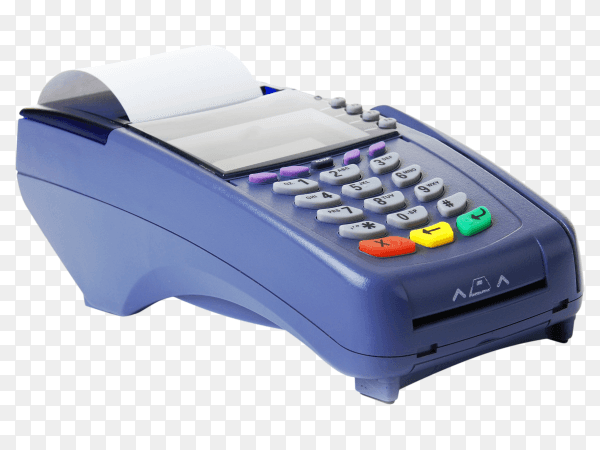 The terminal with a pure credit card transparent PNG
