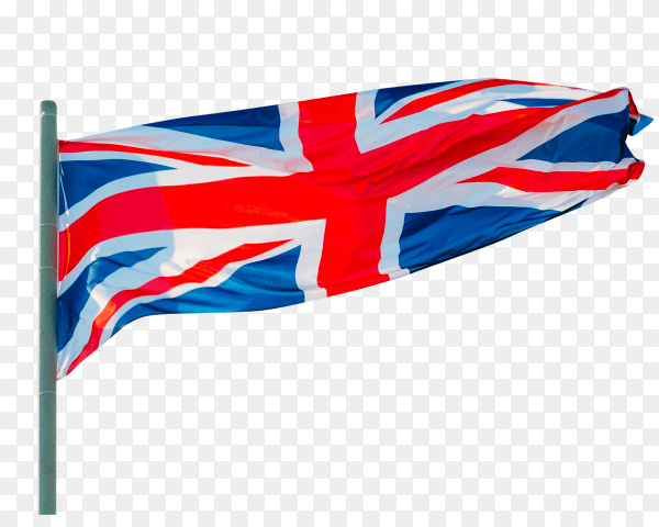 Waving Britain flag - United kingdom flag royalty free PNG
