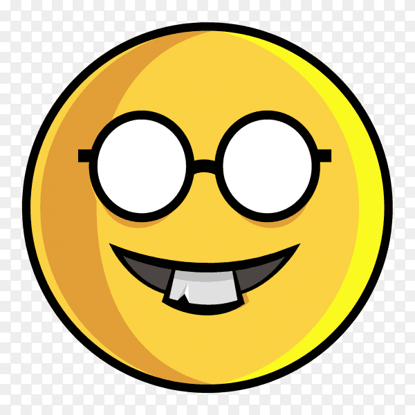 Yellow emoji sunglasses clipart PNG