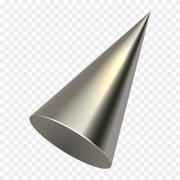 3D Stainless Steel Cone Funnel vector PNG