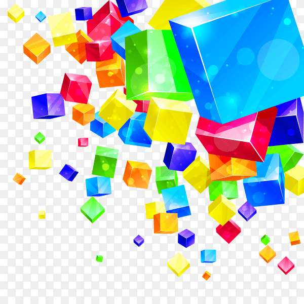 Abstract colorful background with geometric elements vector PNG