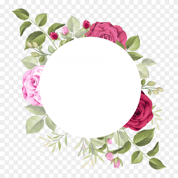 Beautiful wedding card with floral leaves Clipart PNG