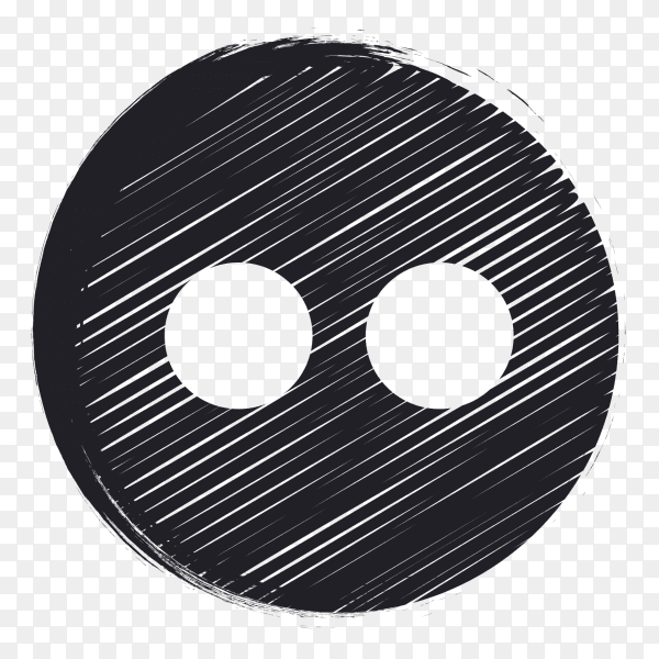 Black social media logo Flickr vector PNG