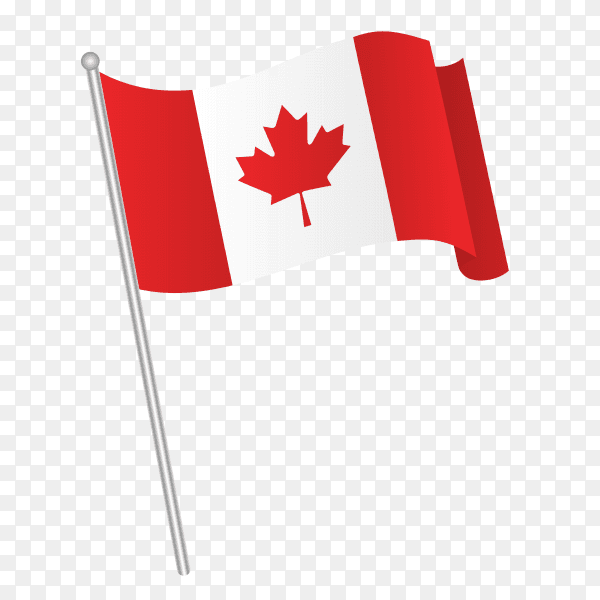 Canada flag on transparent PNG