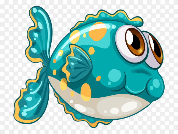 Cartoon Fish Under The Sea vector PNG