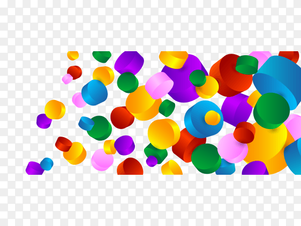 Colorful 3D design circle Clipart PNG