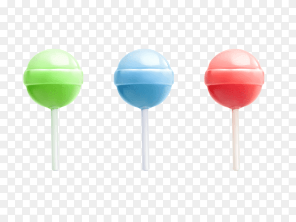 Colorful lollipops on transparent background PNG