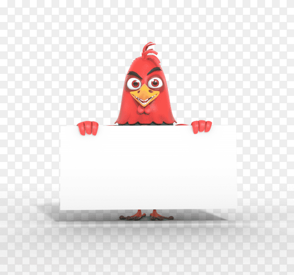 Cute character mascot cartoon with frame on transparent PNG