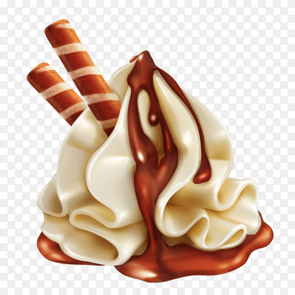 Delicious ice crean on transparent PNG