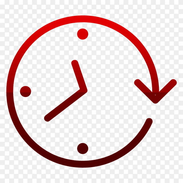 Flat time icon clock vector PNG