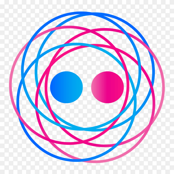 Flickr logo icon modern social media vector PNG