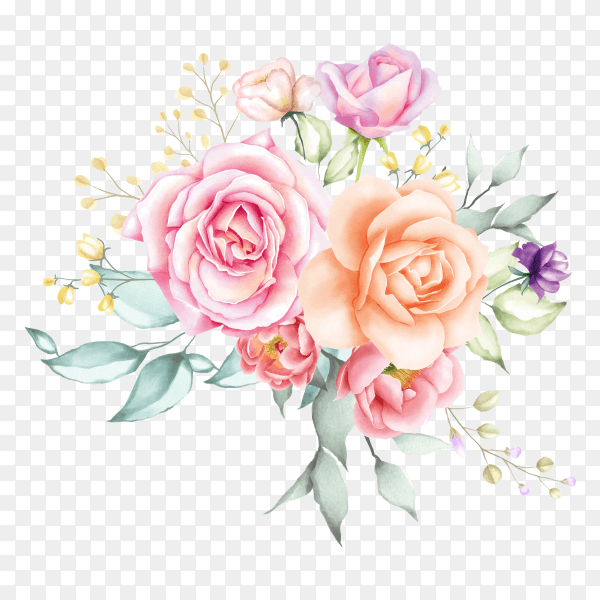 Floral design wedding invitation Clipart PNG
