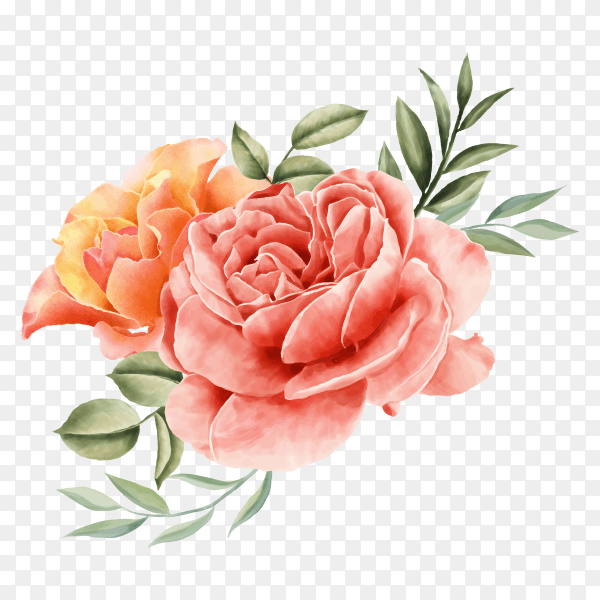 Floral design wedding invitation vector PNG