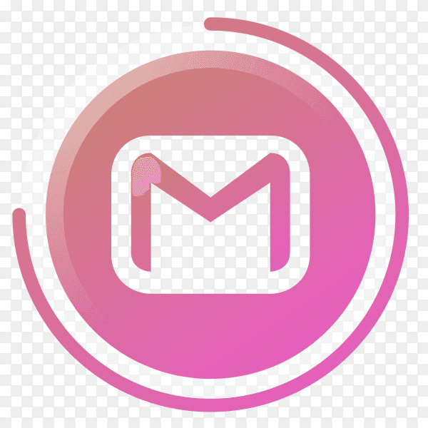 G-mail icon gradient social media vector PNG