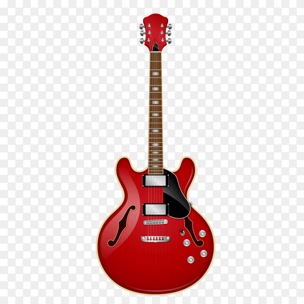 Guitar jazz music festival poster design on transparent background PNG