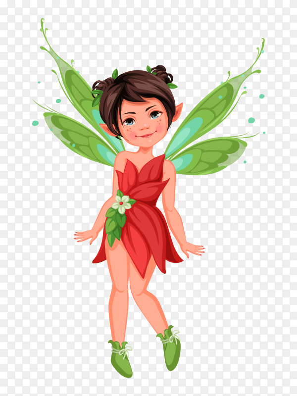 Little fairy standing pose Preumire vector PNG