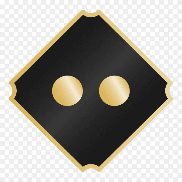 Logo Flickr with golden details Clipart PNG