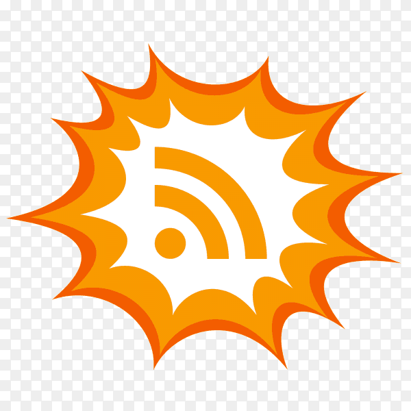 Modern style RSS-feeds logo Clipart PNG