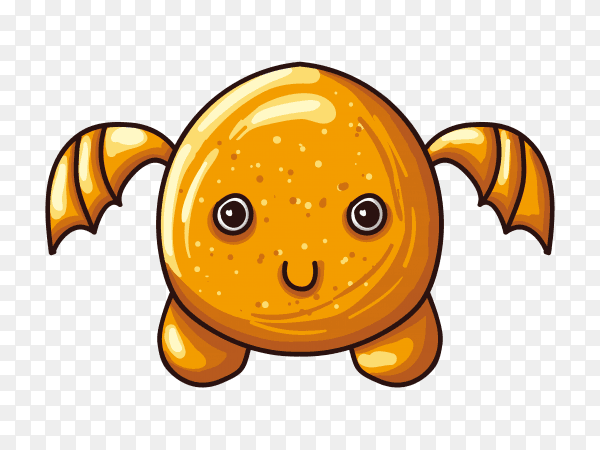 Monster Character with hand drawn on transparent backgroung PNG