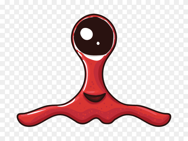 Monster character with transparent PNG