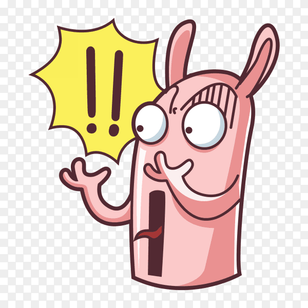 Monster thinking shape with transparent background PNG