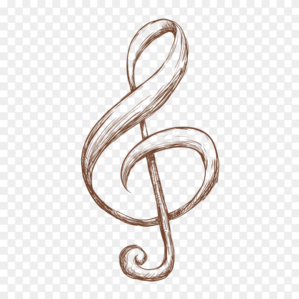 Music instruments notes on transparent background PNG