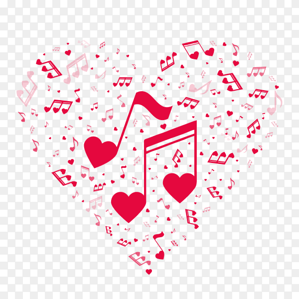 Music love on transparent PNG