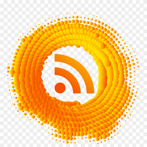 Popular social media creative RSS feeds logo vector PNG