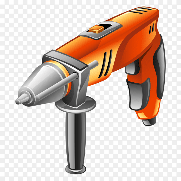 Power tool hand drill 3rd model on transparent background PNG