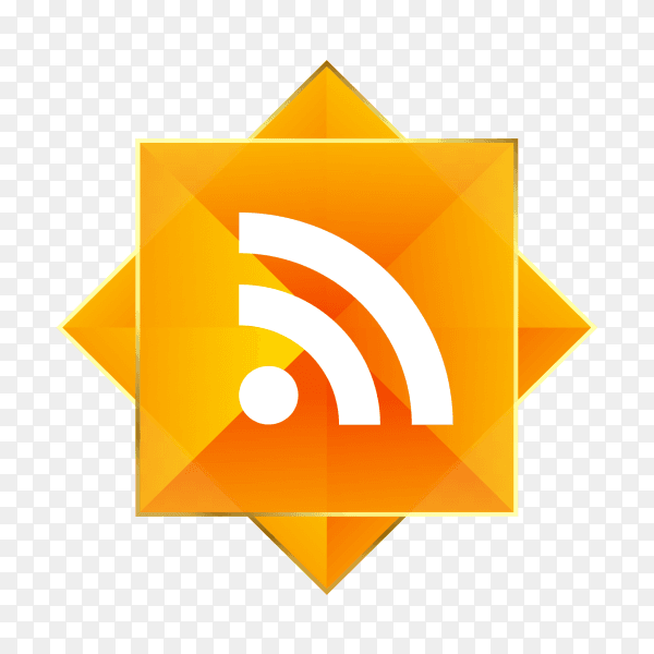 RSS feeds logo icon vector PNG