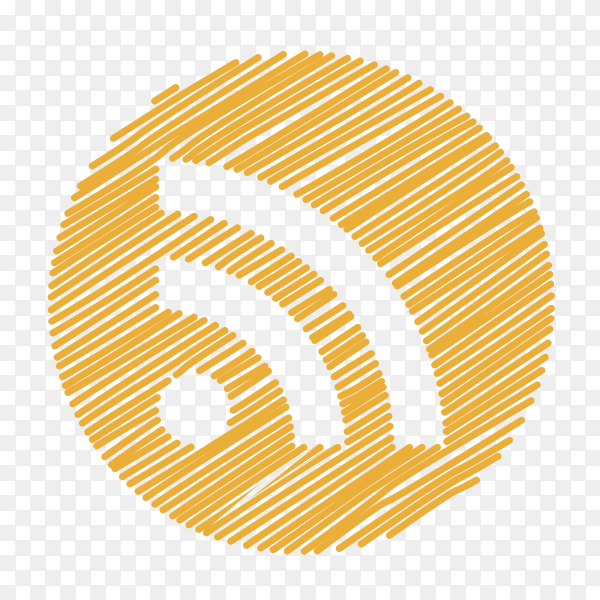 Scribble logo RSS vector PNG
