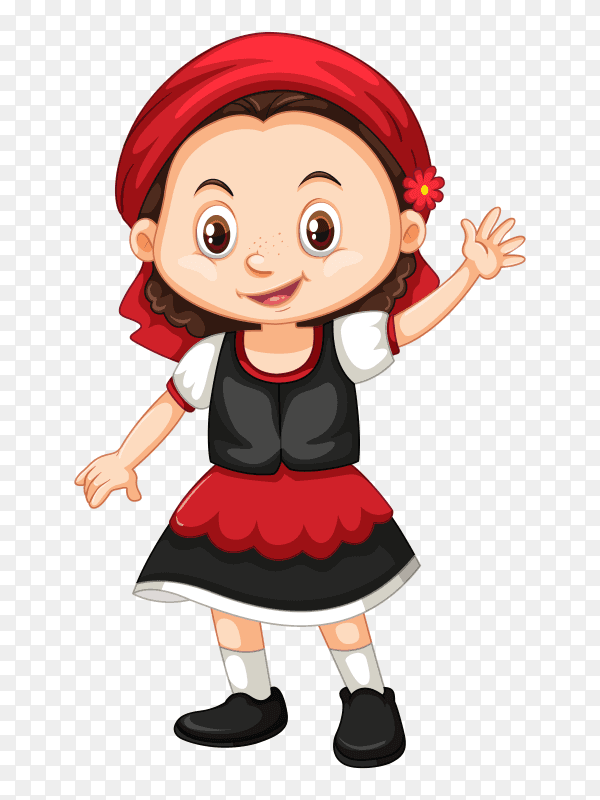 Smiling girl on transparent background PNG