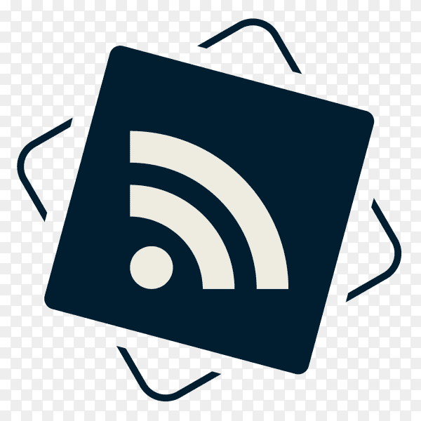 Social media RSS feeds icon vector PNG