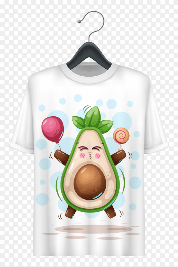 Sweet avocado t-shirt on transparent PNG