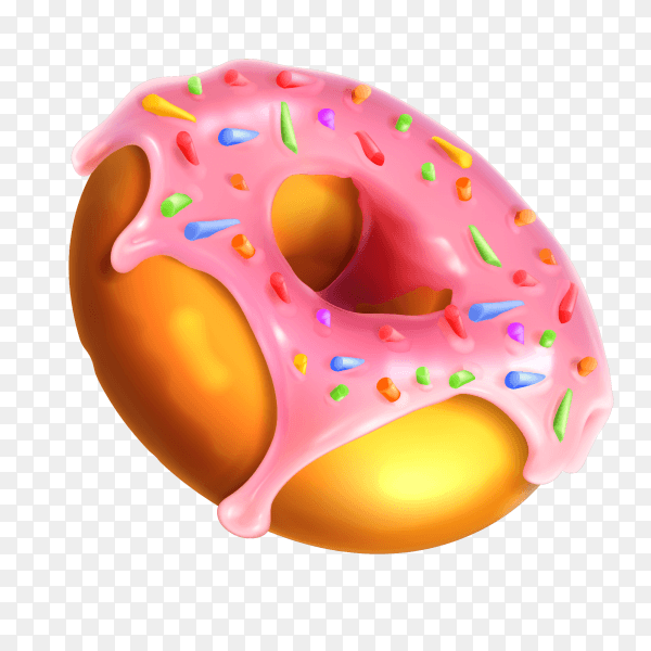 Tasty dount on transparent background PNG