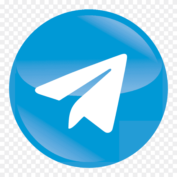 Telegram circular icon vector PNG