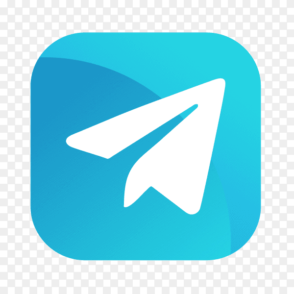 Telegram icon on transparent background PNG