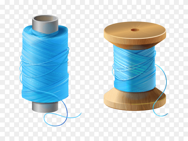 Thread spool illustration on vector PNG