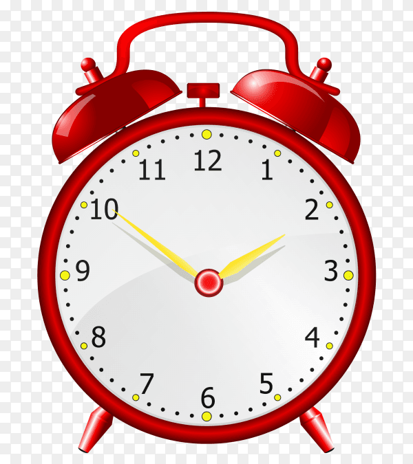 Time alarm clock red vector PNG