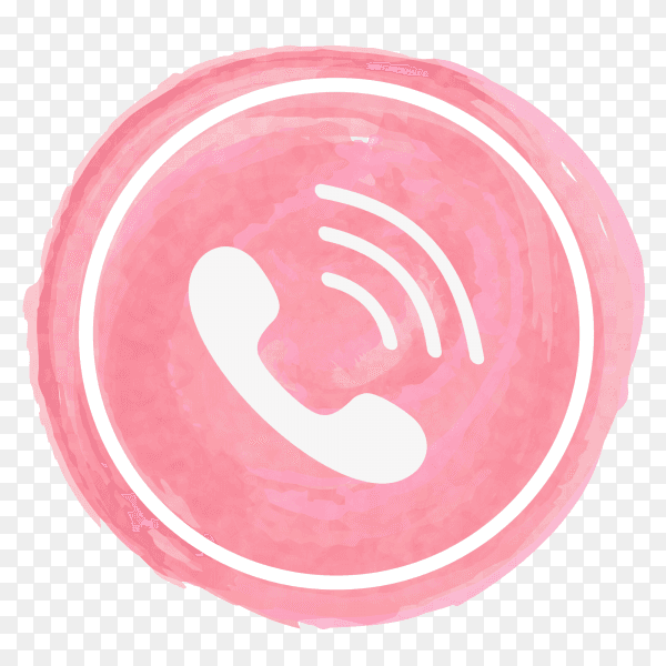Viber icon watercolor vector PNG