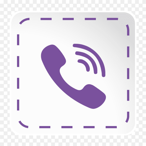 Viber logo icon social media sticky paper vector PNG