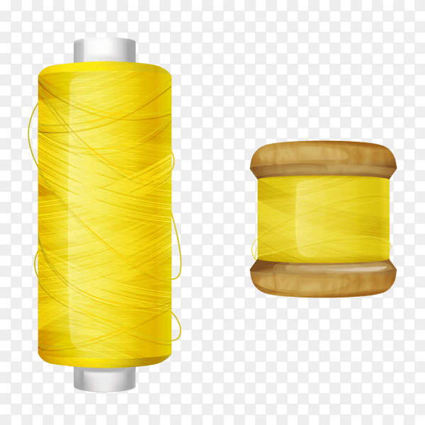 Yellow Thread 3D model vector PNG