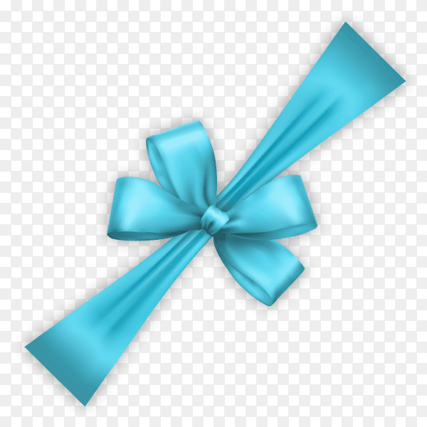 Blue bow ana Ribbon clipart PNG