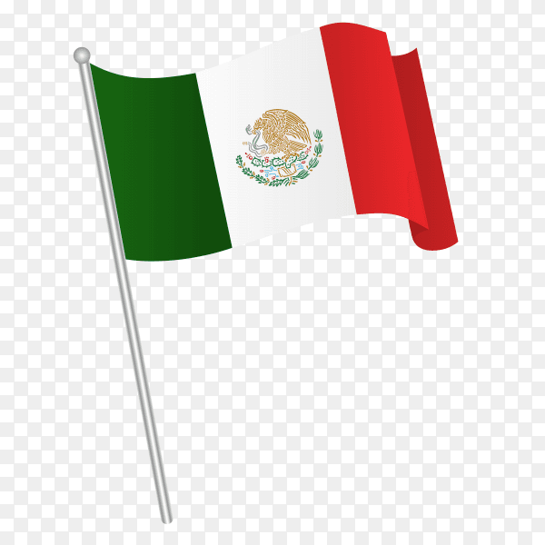 Mexico flag on Transparent PNG